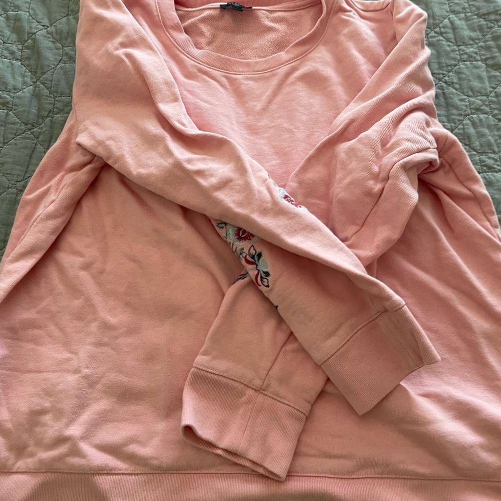 Talbots sweat shirt pink flowers l petite - Picture 4 of 4